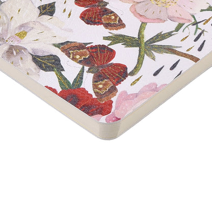 Vegan Leather Notebook 6x8 - Peonies