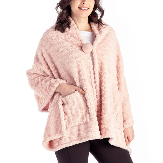 The Coziest Blanket Wrap - Pink