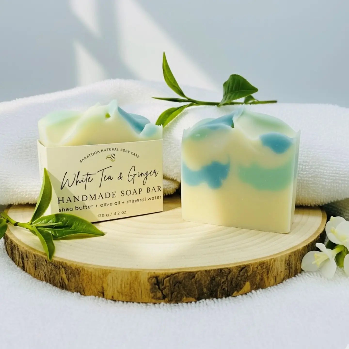 Vegan Cold Process Soap - White Tea Ginger