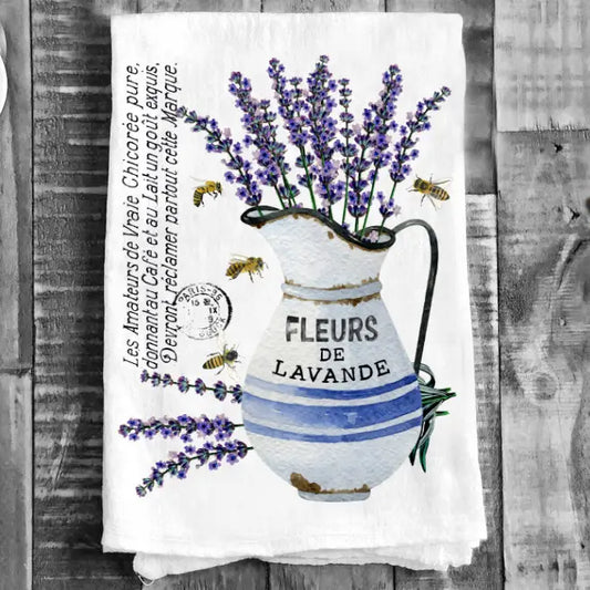Cotten Tea Towel - Farmhouse Lavender Fleurs Paris