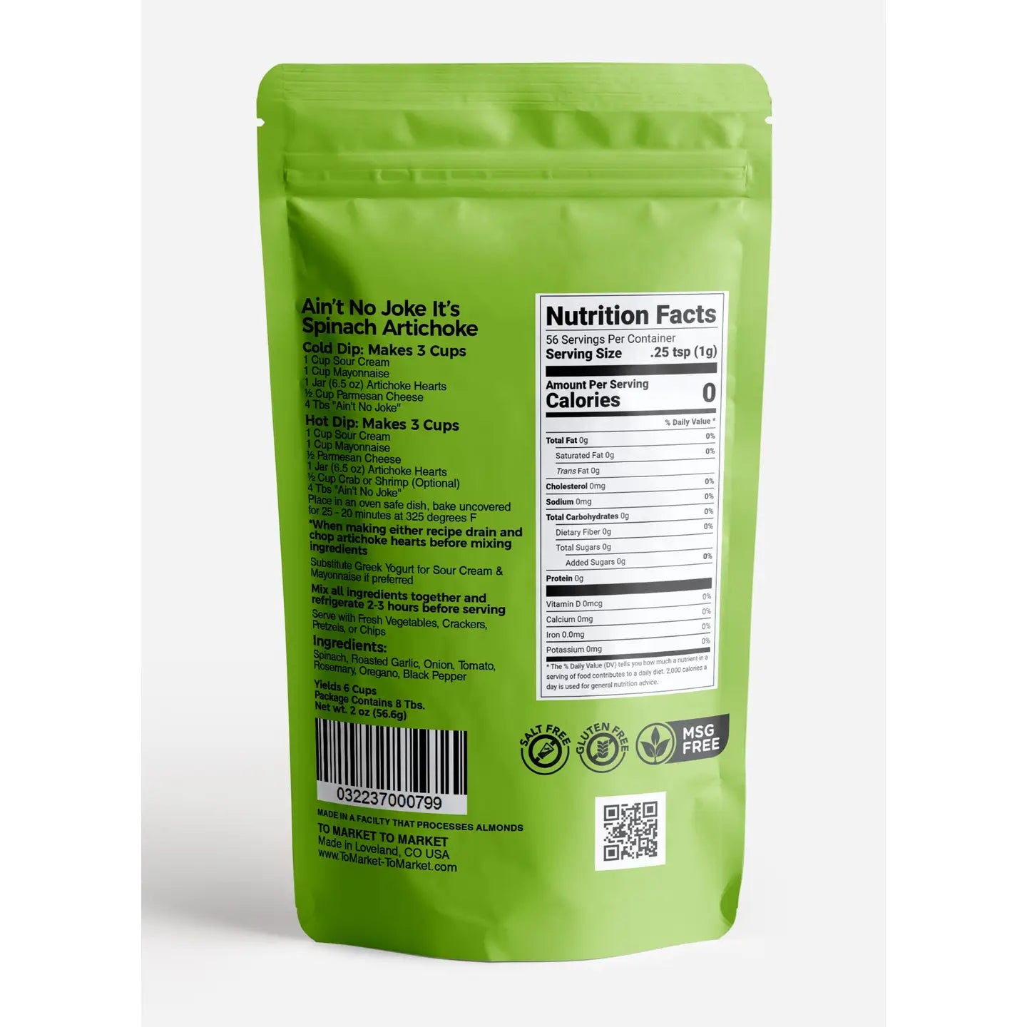 Dip Mix - Ain't No Joke, It's Spinach Artichoke