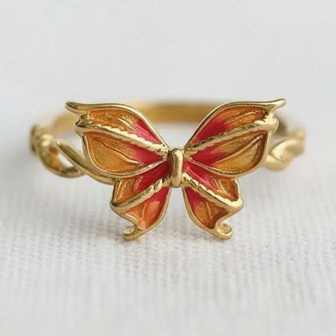 Adjustable Ring - Artistic Butterfly