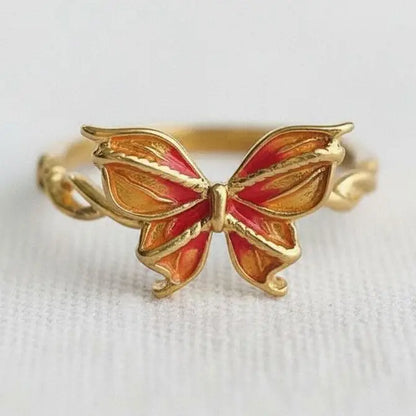 Adjustable Ring - Artistic Butterfly