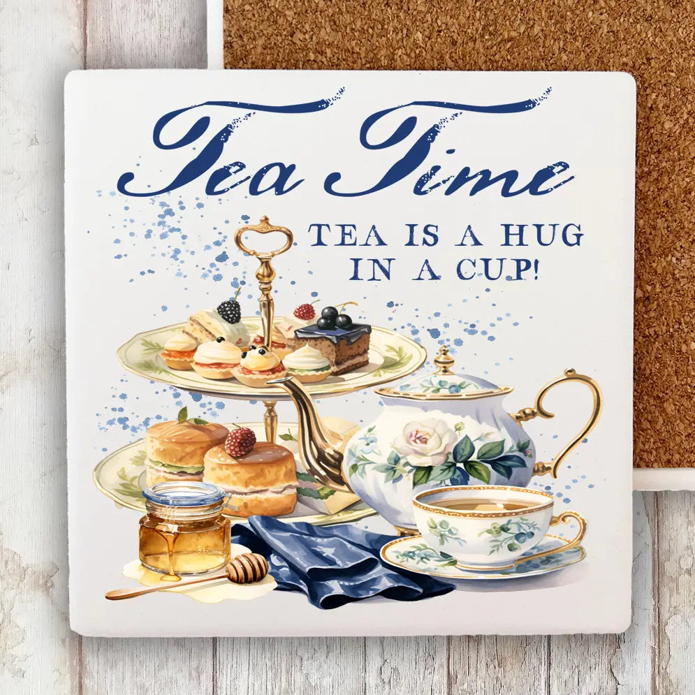 Stone Coaster - Tea is a Hug in a Cup