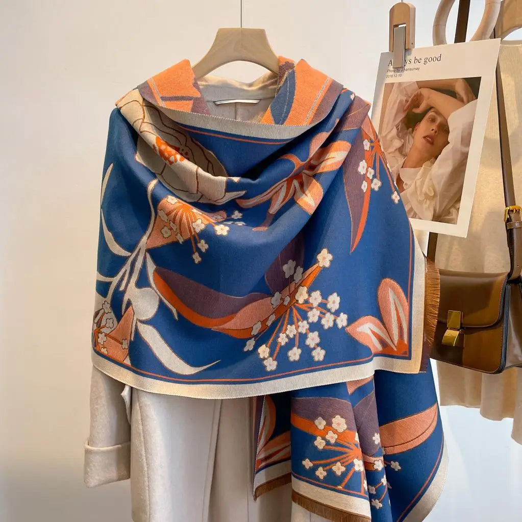 Reversible Wrap - Travel Blue/Orange
