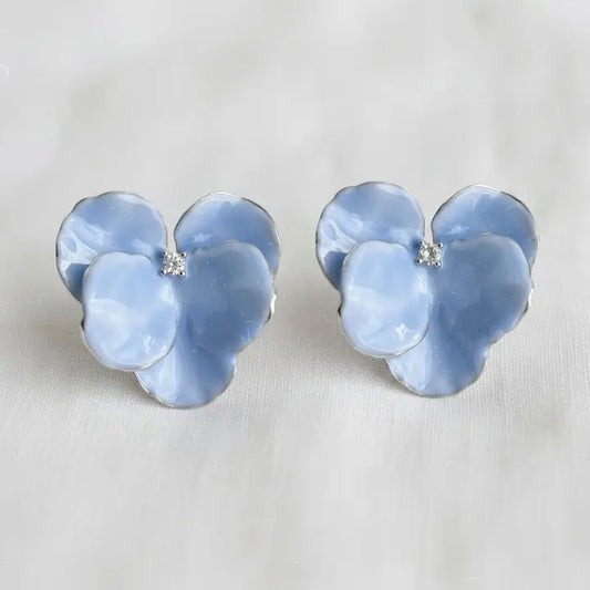 Stud Earrings - Artistic Floral Design