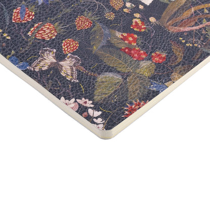 Vegan Leather Notebook 6x8 - Forest Flowers