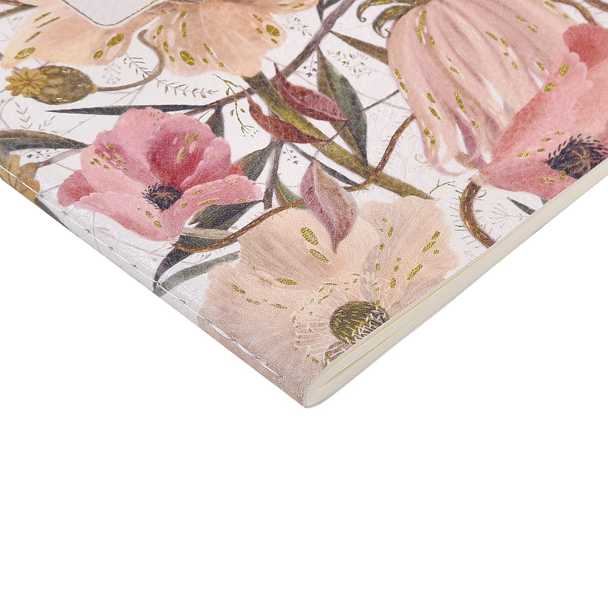Vegan Leather Notebook 6x8 - Soft Petals