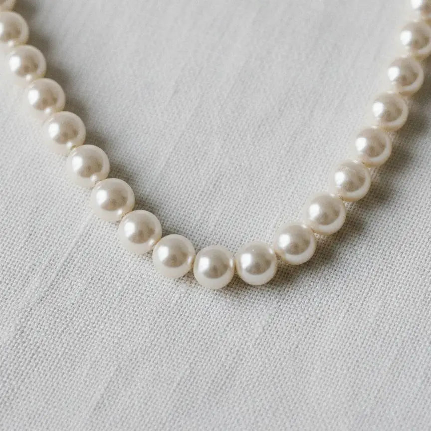 Strand Necklace - French Style Glass Pearl