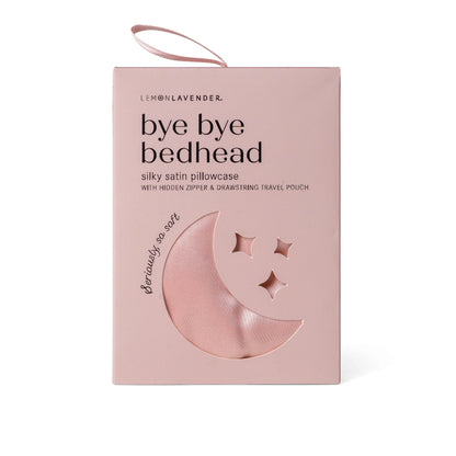 Bye Bye Bedhead Silky Satin Pillow - Solid Pink