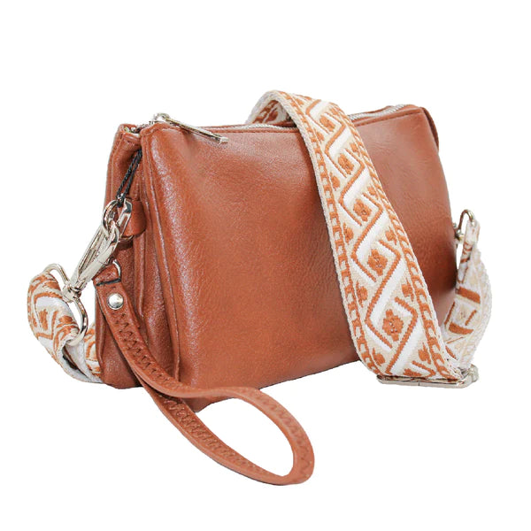 Stefani Wristlet Crossbody - Camel
