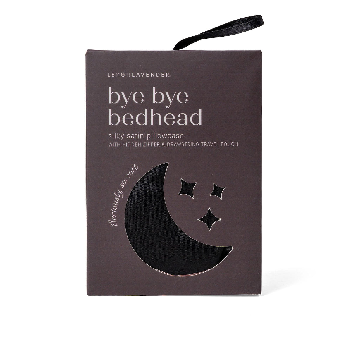 Bye Bye Bedhead Silky Satin Pillow - Solid Black