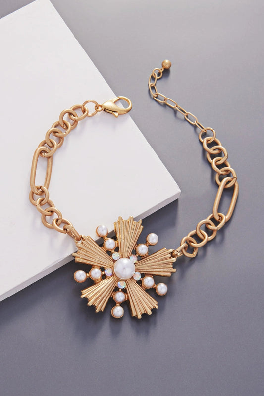 Bracelet - Big Flower Gold