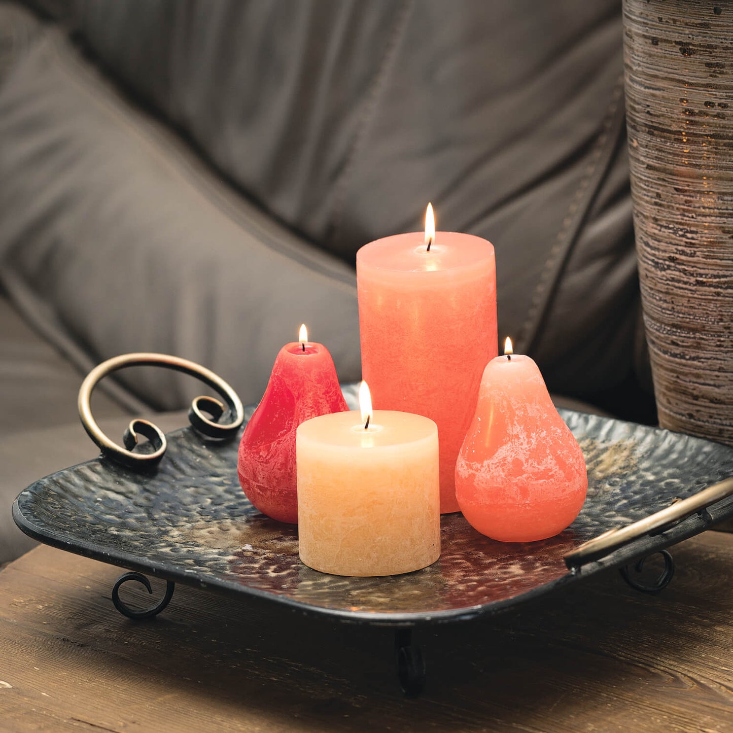Pear Candle - Coral