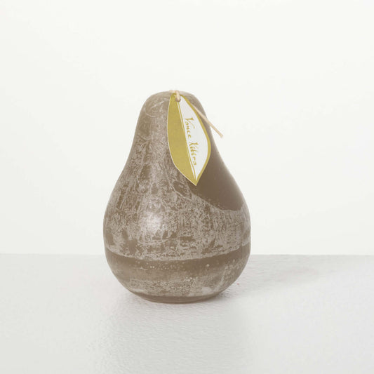 Pear Candle - Gray