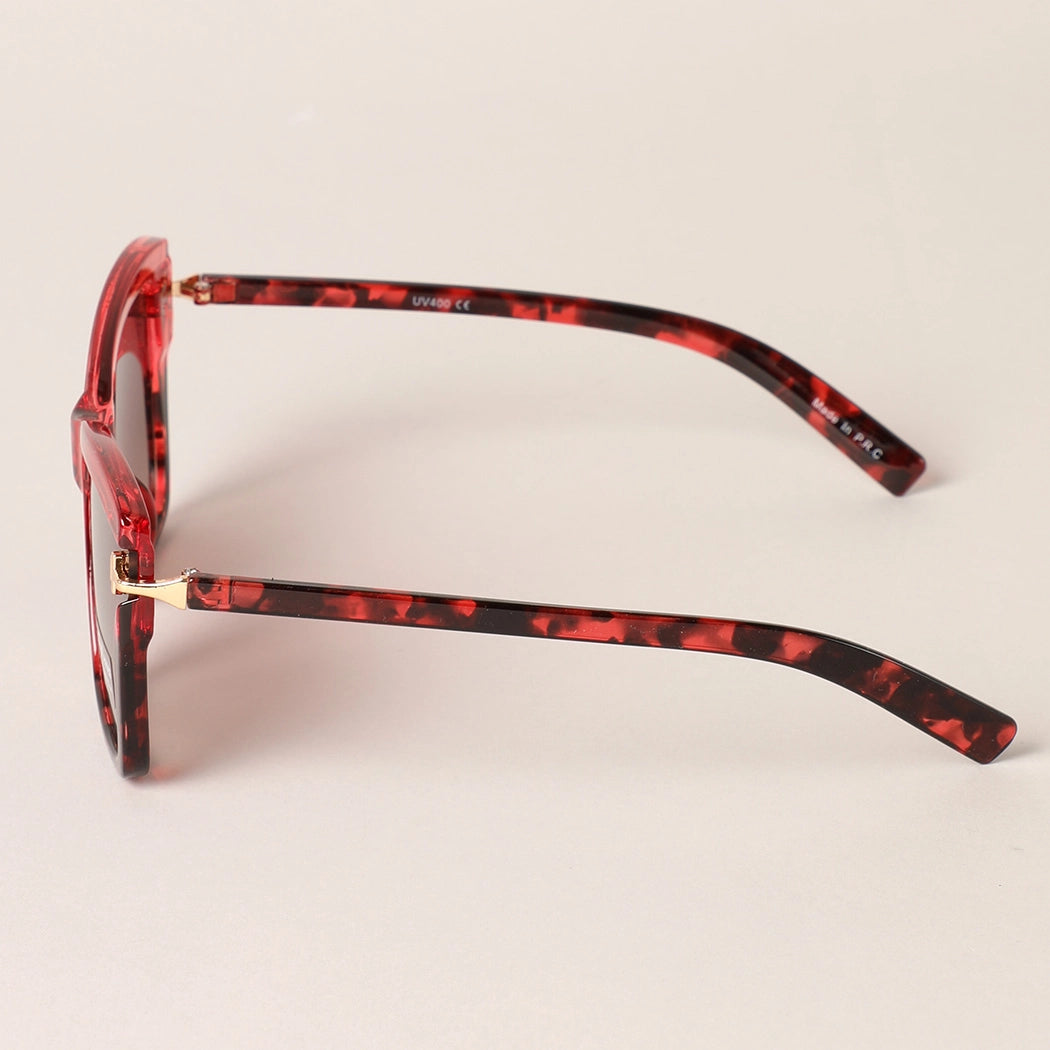 Sunglasses - Red Leopard W Thin Legs
