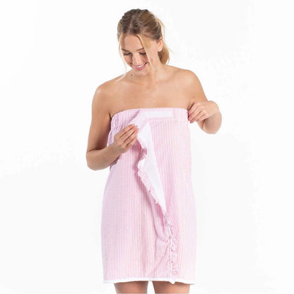 Spa Wrap with Ruffle - Pink
