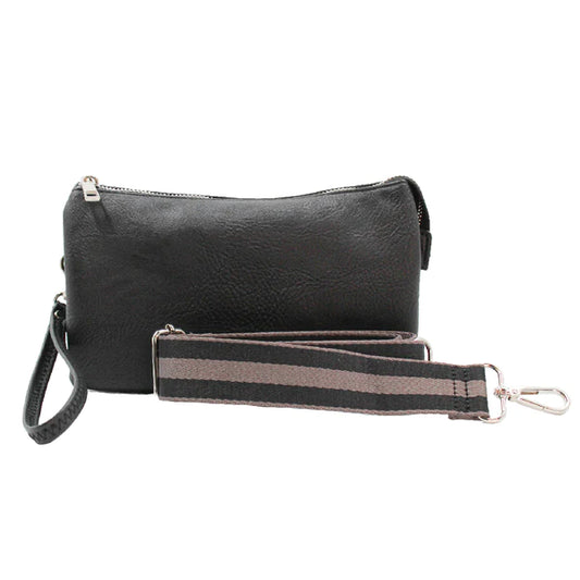 Stefani Wristlet Crossbody - Black