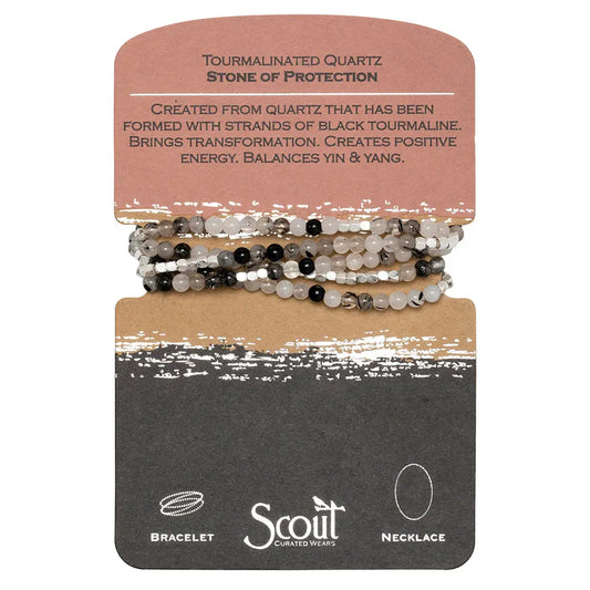 Scout Stone Wrap - Tourmalinated Quartz - Stone of Protection