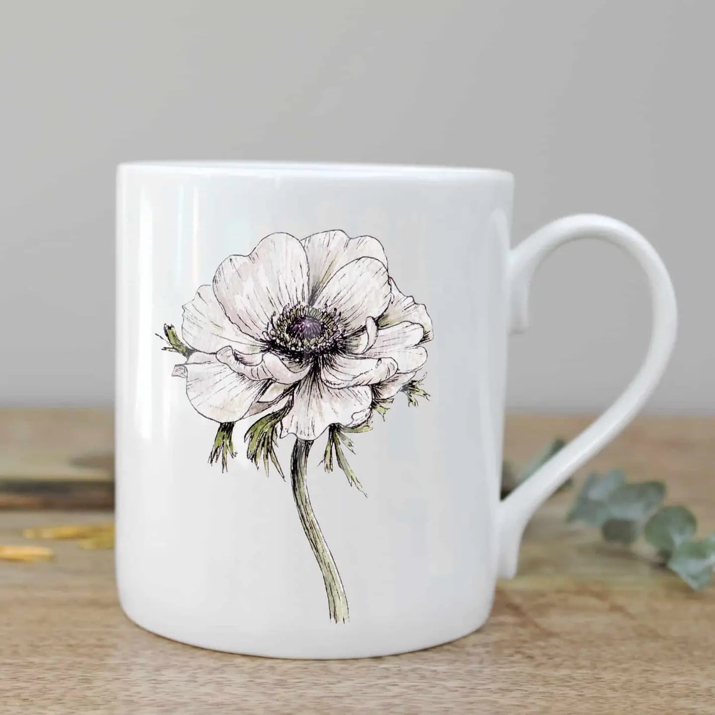 Bone China Mug 12oz - Anemone