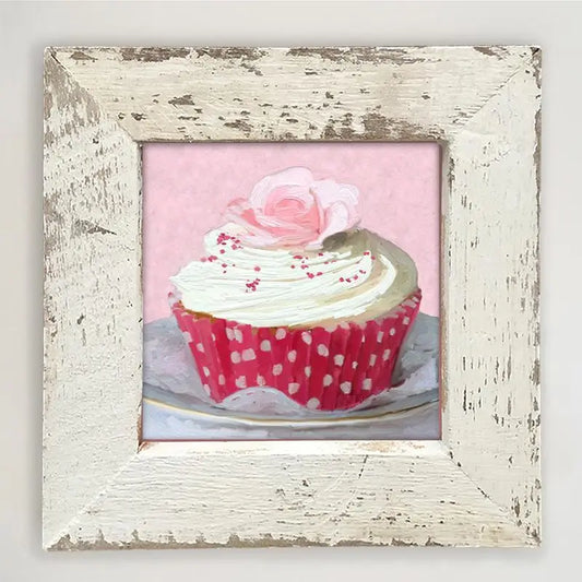 Framed Art 8in - Pink Cupcake