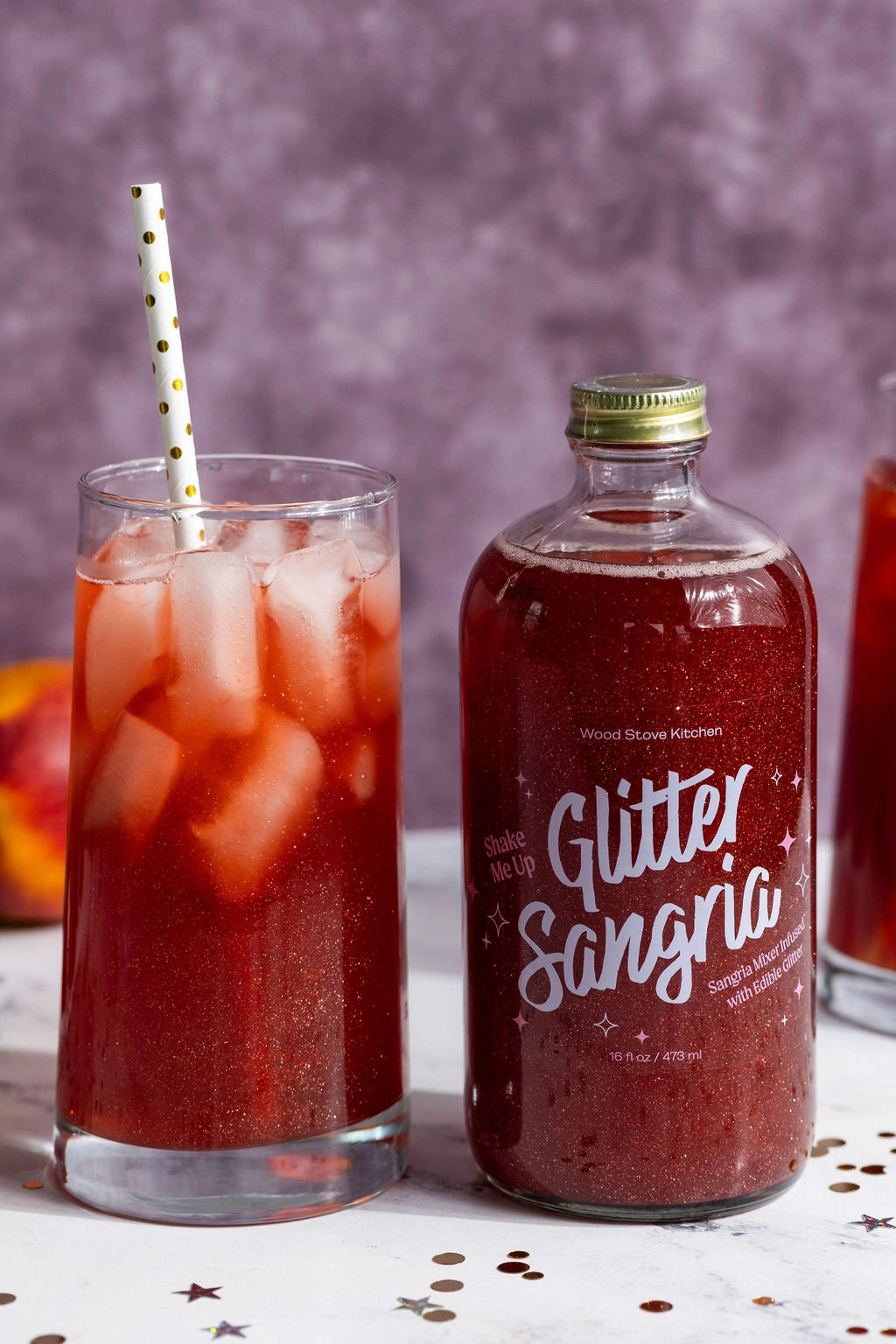 Cocktail and Mocktail Mixer 16oz - Glitter Sangria