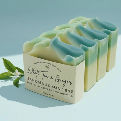 Vegan Cold Process Soap - White Tea Ginger