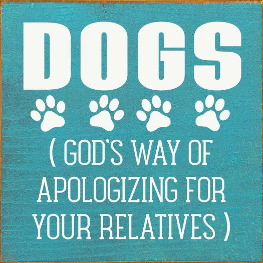Wall Decor 7x7 - DOGS (Gods Way) Turquoise