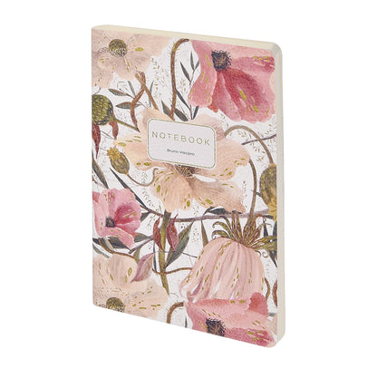 Vegan Leather Notebook 6x8 - Soft Petals