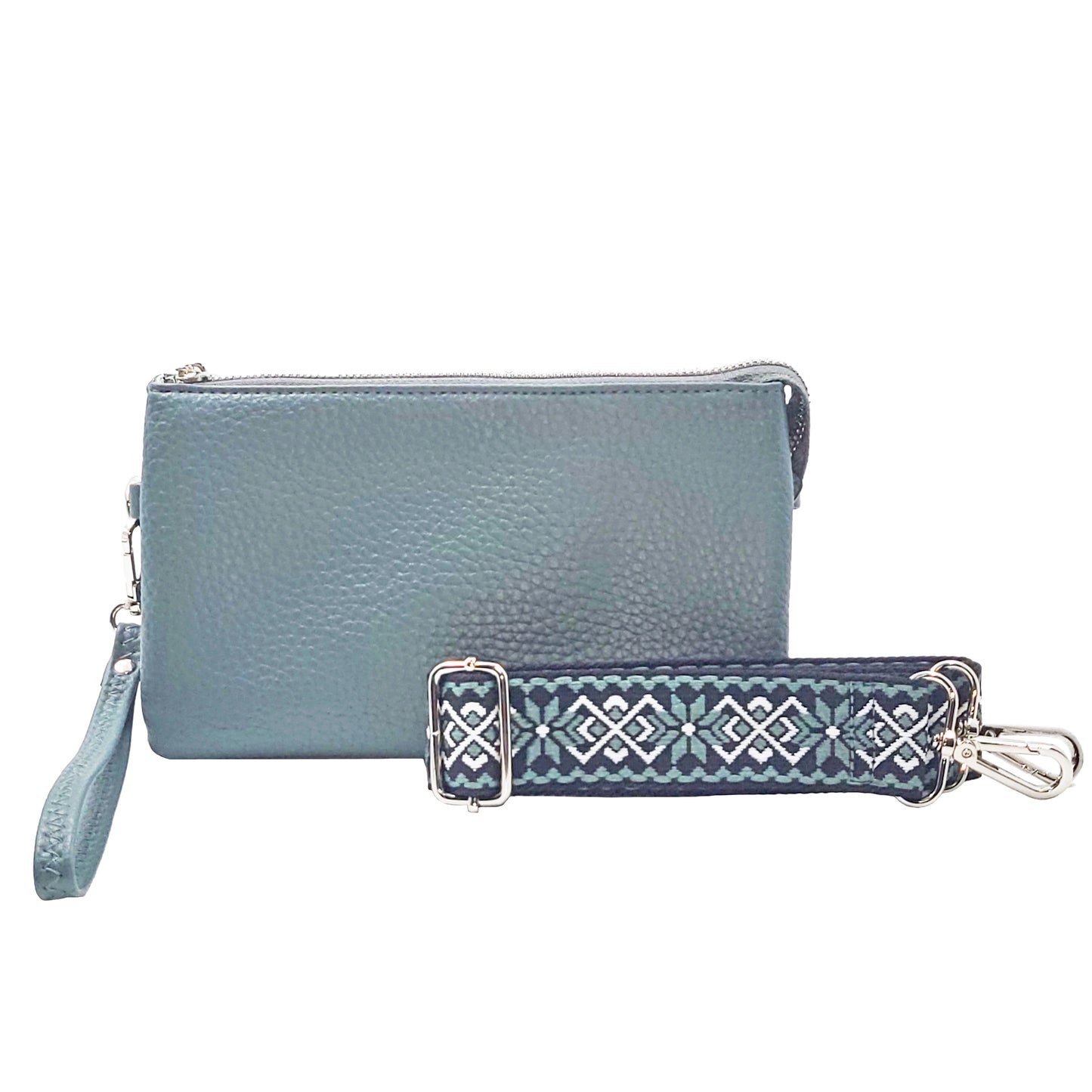 Stefani Wristlet Crossbody - Slate Blue