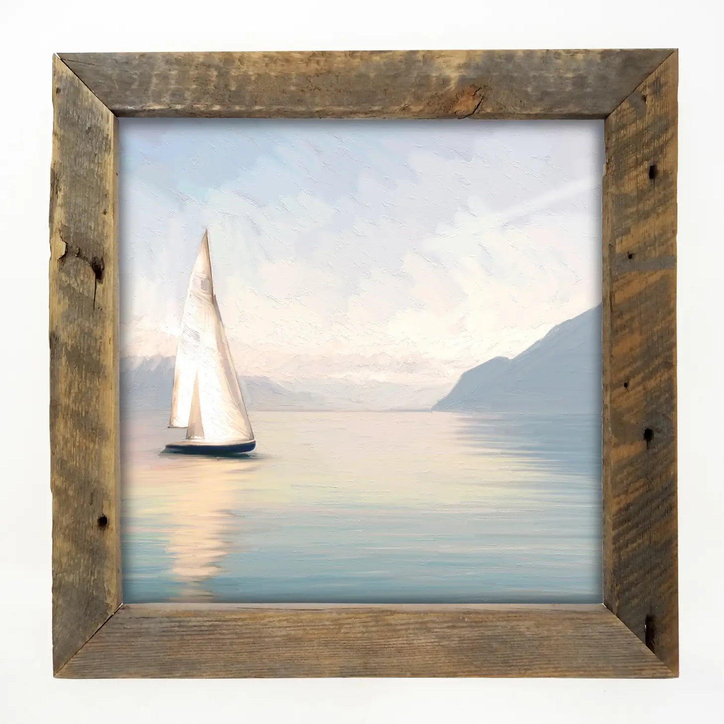 Framed Art 14in - Sailboat On The Lake
