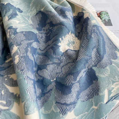 Reversible Wrap - Blue / White Bloom