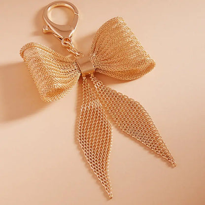 Bag Charm Keychain - Mesh Chain Bow