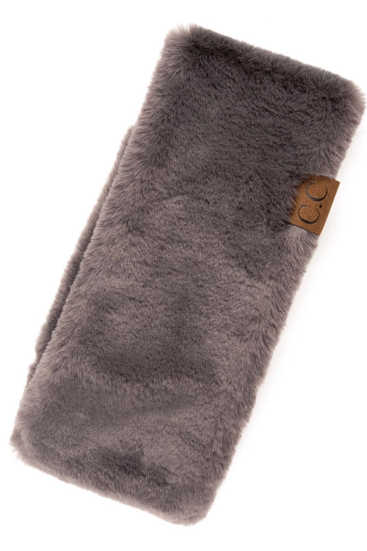 Headwrap with Sherpa Lining - Dark Grey