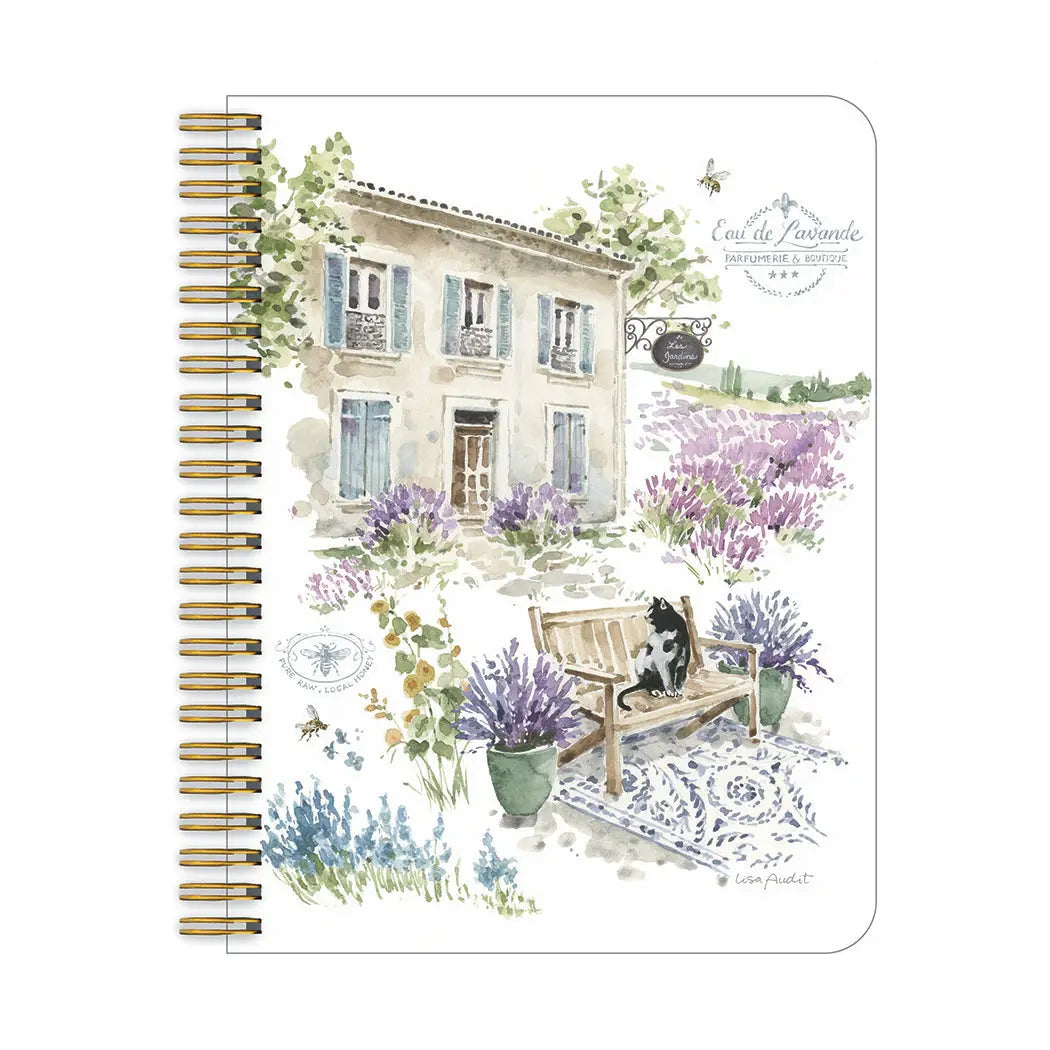 Spiral Medium Notebook - Lavender Field
