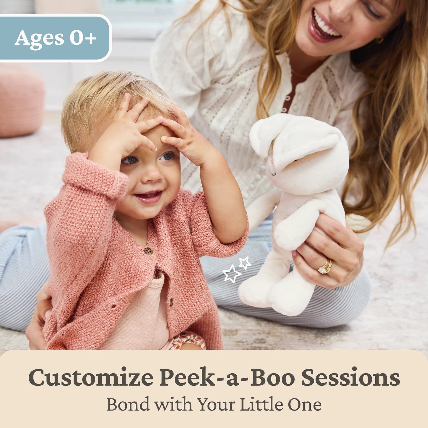 Peek-a-Boo Flora the Bunny, 7 in