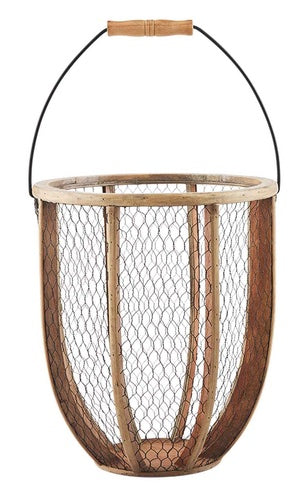 Lantern Wire Basket 14in
