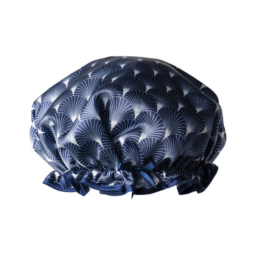 Shower Cap - Navy & White