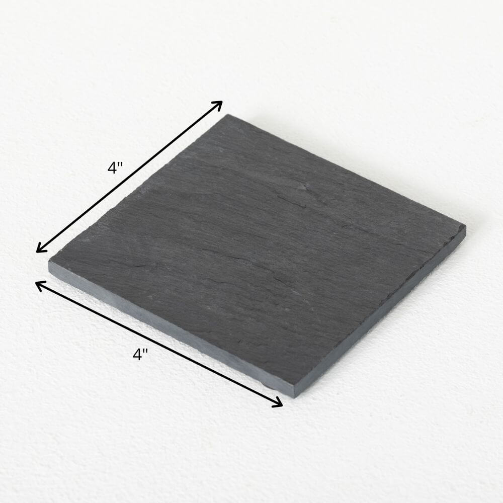 Slate Square Cut Candle Plank 4x4