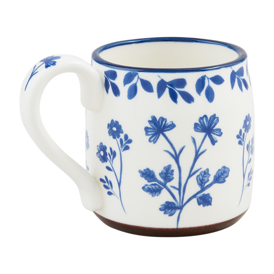 Blue Floral Mug 15 OZ - Flowers