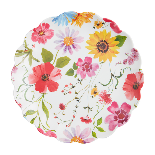 Melamine Outdoor Plate 7.5in - Pink Floral