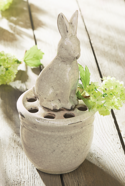 Bunny Pot Vase 11in