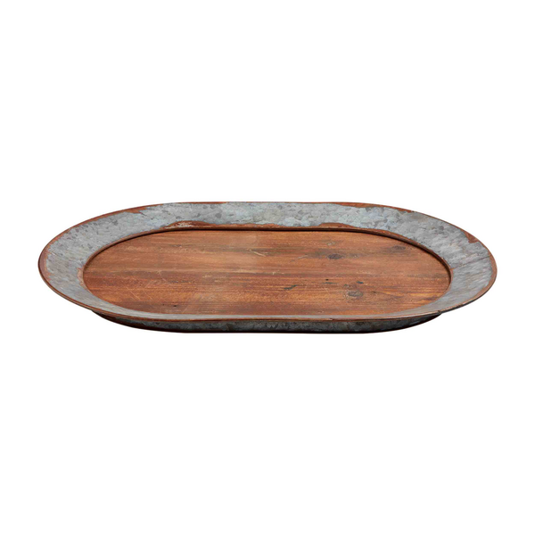 Weathered Oval Tray 26in