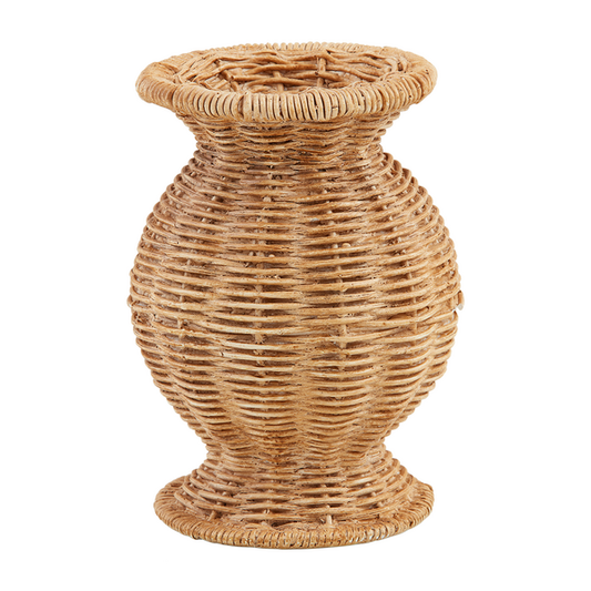Resin Basket Weave Vase - Wide