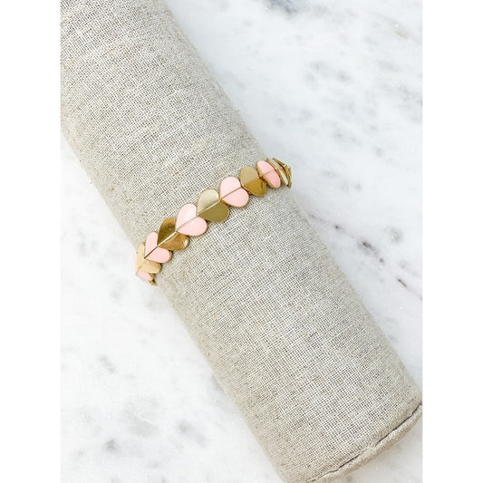 Heart Stretch Bracelets - Pink