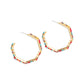 Colorful Octagon Hoops - Multi-Color
