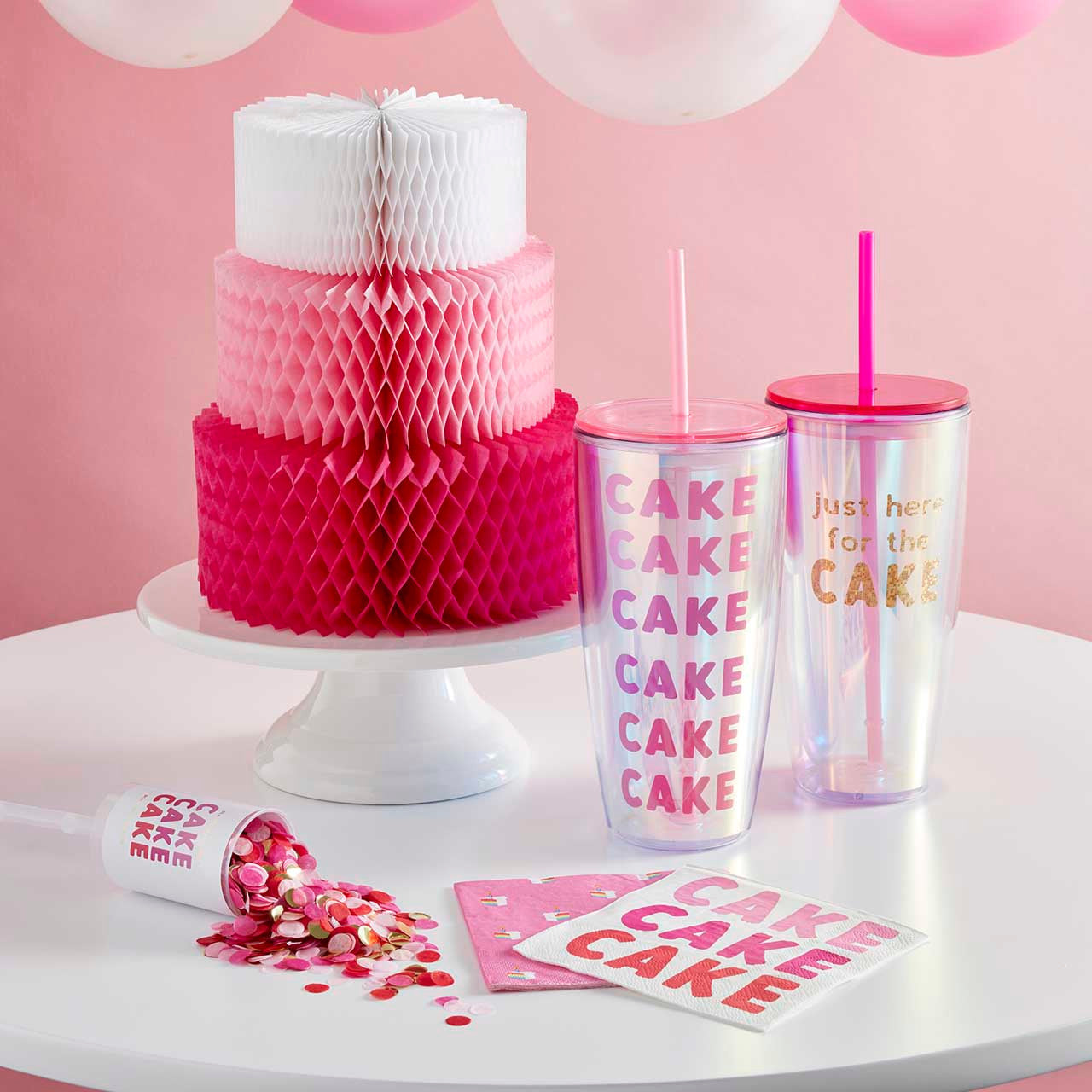 Paper Table Decoration - Birthday Cake
