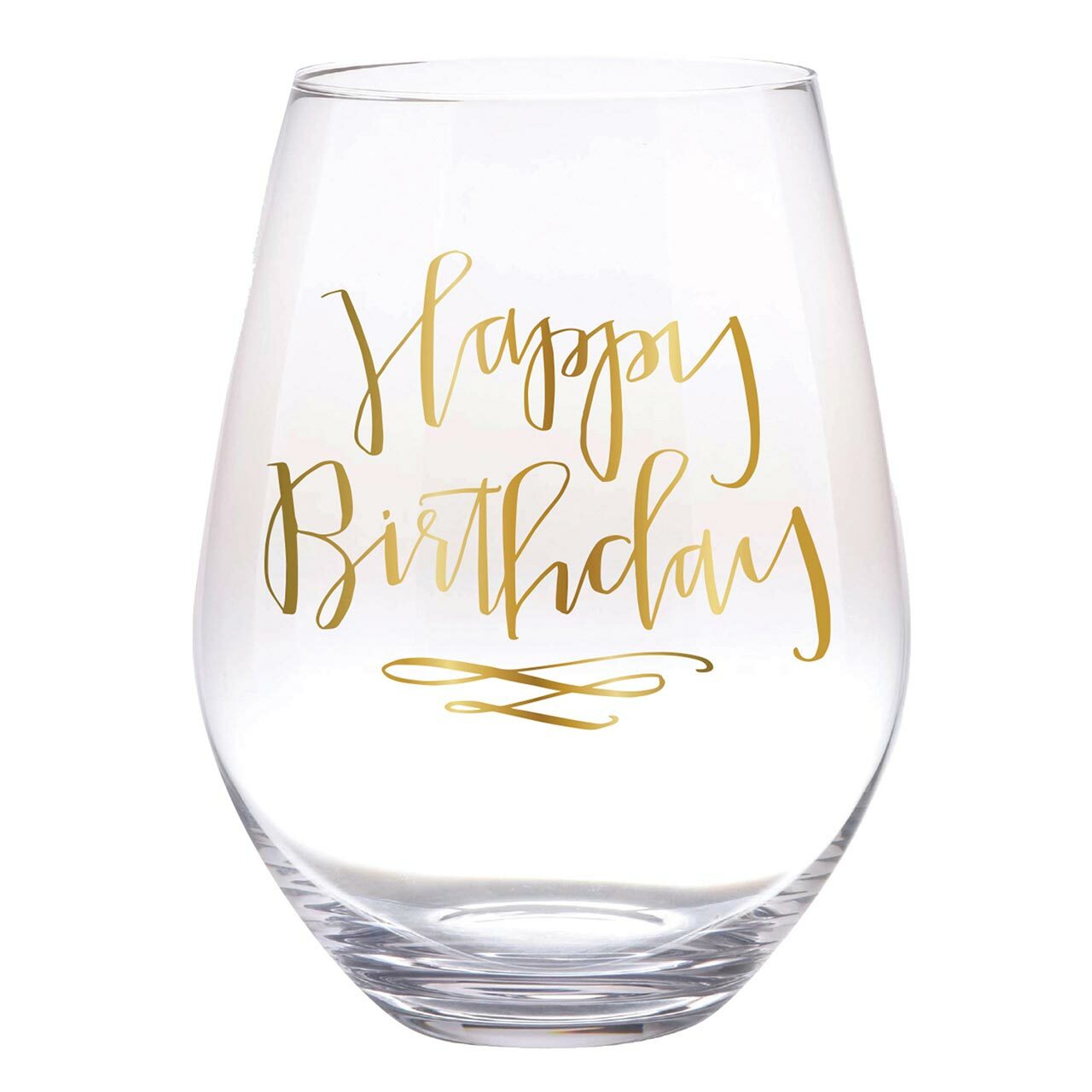 Stemless Jumbo Wine 30oz - Happy Birthday