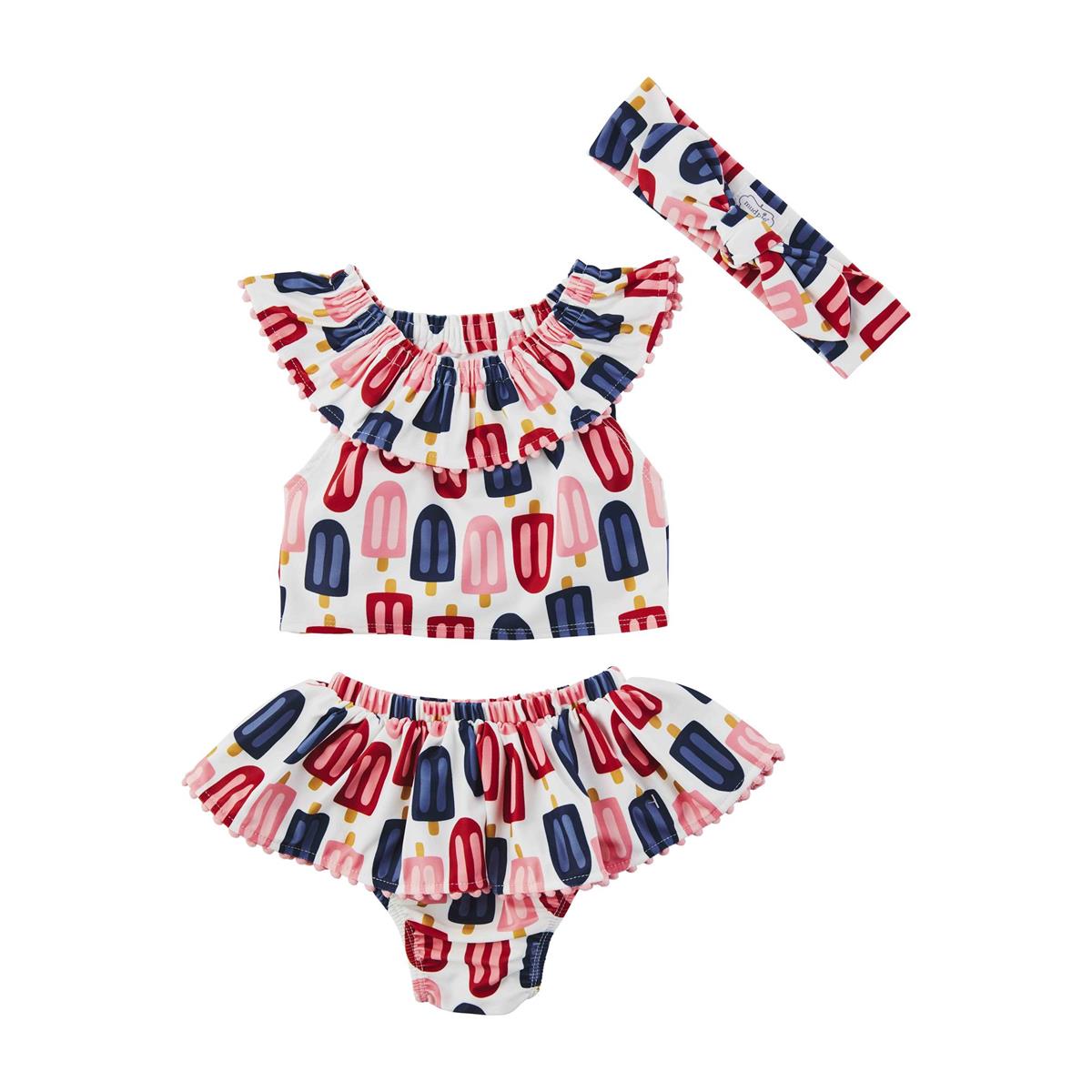 Swimsuit & Headband Set - Popsicle (12-18months)