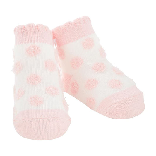 Baby Socks - Pink Chenille Dot